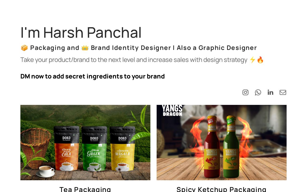 Harsh Layout Harsh Design Portfolio